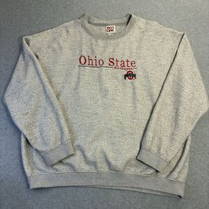 Ohio State Buckeyes Crewneck Sweatshirt XL Gray Embroidered Logo Vintage